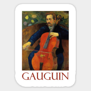 The Cellist by Paul Gauguin Sticker