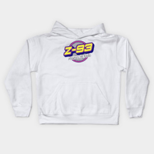 Z 93 Atlanta Hits Retro Defunct Radio Station Kids Hoodie