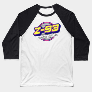 Z 93 Atlanta Hits Retro Defunct Radio Station Baseball T-Shirt