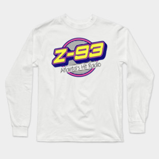 Z 93 Atlanta Hits Retro Defunct Radio Station Long Sleeve T-Shirt