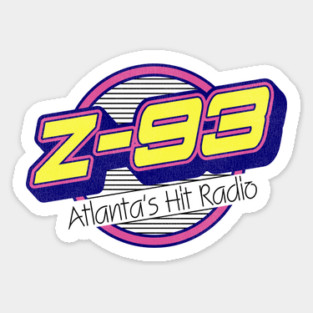 Z 93 Atlanta Hits Retro Defunct Radio Station Sticker