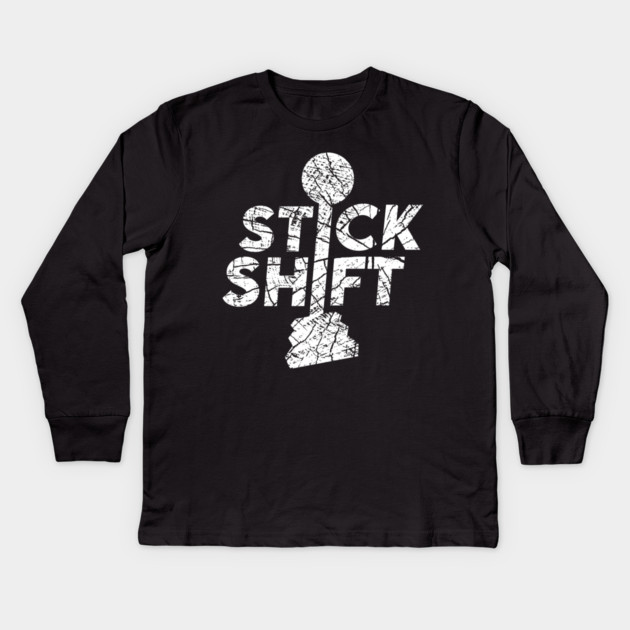 Stick Shift Kids Long Sleeve T-Shirt by enrynz