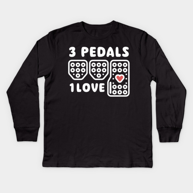 3 Pedals 1 Love Kids Long Sleeve T-Shirt by enrynz