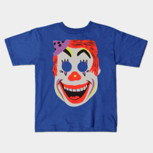 Vintage Halloween Clown Mask Kids T-Shirt