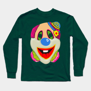 Vintage Halloween Clown Mask Long Sleeve T-Shirt