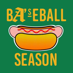 Baseball Season - Hotdog (Gold) T-Shirt