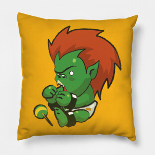 Street Fighter Babies: Blanka Pillow