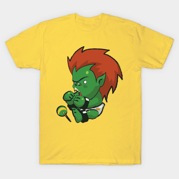 Street Fighter Babies: Blanka T-Shirt by ohshirtdotnet