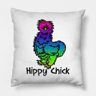 Tie dye Hippy Chick Pillow