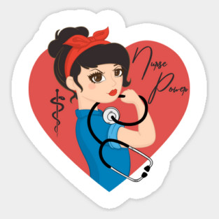 Nurse Power T-Shirt Nursing Shirt Gift Sticker