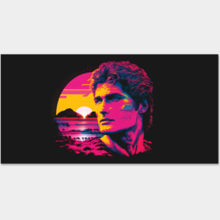 Synthwave David Hasselhoff Posters and Art