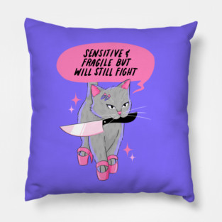 Fighter Kitty Pillow