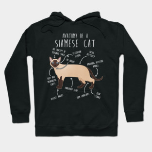 Siamese Cat Anatomy Hoodie