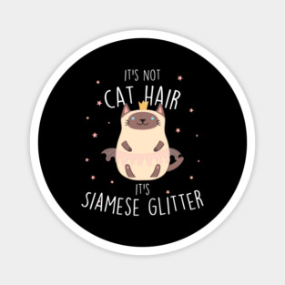 Siamese Cat Glitter Magnet