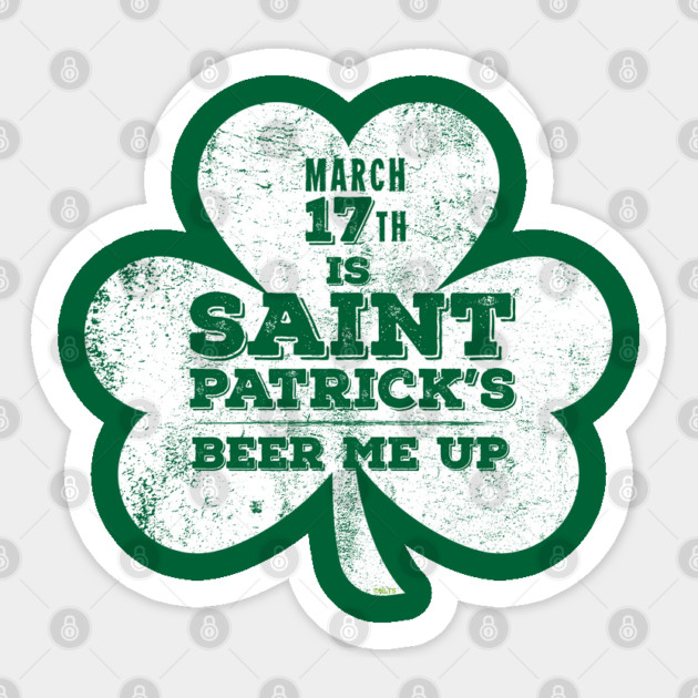 Beer me up! Patricks Day Celebration Sticker by creative