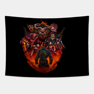 angry guy in mars hell Tapestry
