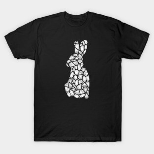 Cute Rabbit Gems Pattern Illustration T-Shirt