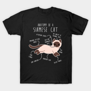 Siamese Cat Anatomy T-Shirt