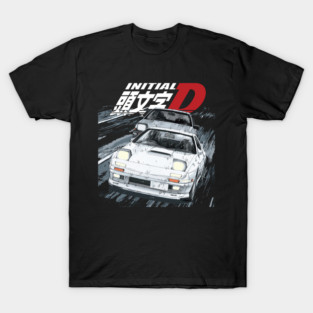 fc3s iNTIAL D Ryosuke Takahashi FC vs 86 Drift Car Battle RED SUNS T-Shirt