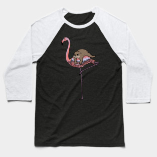 Flamingo and Otter Baseball T-Shirt
