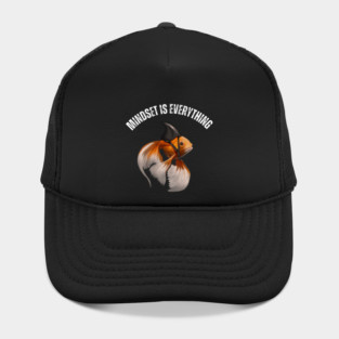 Mindset Motivational quote Cute Goldfish Shark Hat