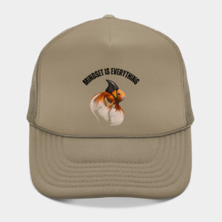 Mindset Motivational quote Cute Goldfish Shark Hat