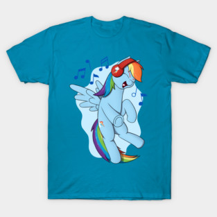 Rainbow Dash with Headphones T-Shirt