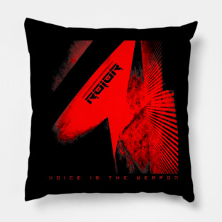 R010R - Voice is the Weapon [red version] Pillow