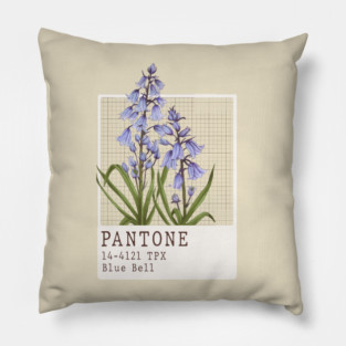 Pantone Blue Bell flowers Pillow