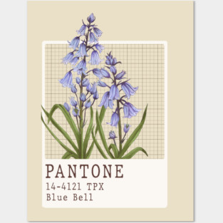 Pantone Blue Bell flowers Posters and Art