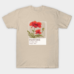 Pantone Poppy red flower T-Shirt