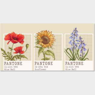Pantone flowers Posters and Art