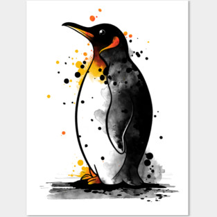 penguin watercolor Posters and Art