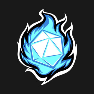 Flaming d20 V4 T-Shirt