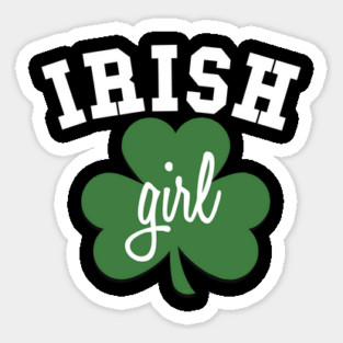 Irish Girl Saint Patricks Day Celebration Sticker