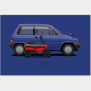 City R & Motocompo (Blue & Red) Posters and Art