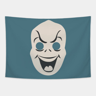 Vintage Halloween Mask Ghost Tapestry