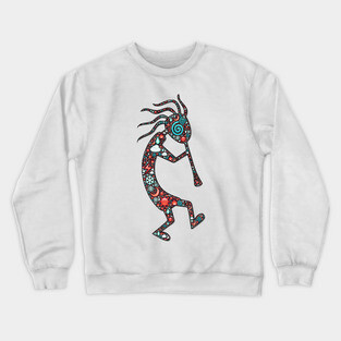 Kokopelli - The Trickster, Native American Symbol Crewneck Sweatshirt