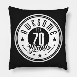Vintage Awesome for 70 Years // Retro 70th Birthday Celebration W Pillow