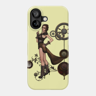 Wonderful steampunk lady Phone Case