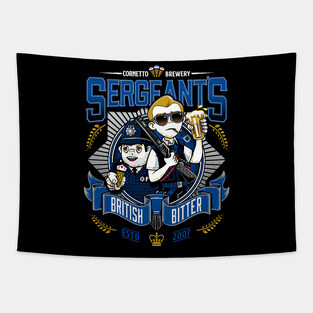 Sergeant's British Bitter - Horror Movies - Craft Beer Label Tapestry