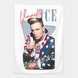 Vanilla Ice /\/ 90s Aesthetic Fan Art Design Tapestry