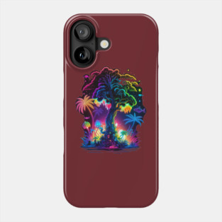 Colorful palm tree Phone Case