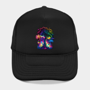 Colorful palm tree Hat