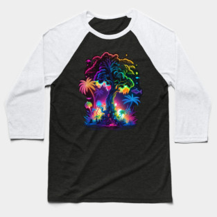 Colorful palm tree Baseball T-Shirt
