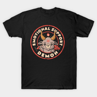 Emotional Support Demon - Funny Evil Baphomet Gift T-Shirt