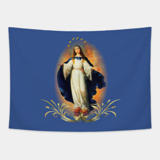 Immaculate Conception Assumption Virgin Mary Nicaragua Patron Saint Tapestry