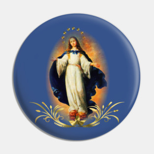 Immaculate Conception Assumption Virgin Mary Nicaragua Patron Saint Pin