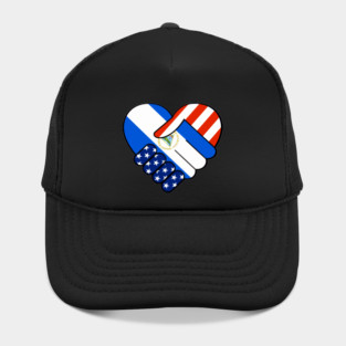 Nicaragua Flag Spanish Teacher Hispanic Latino Flag USA Flag Handshake Hat
