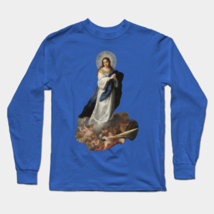 Immaculate Conception Assumption Virgin Mary Esteban Murillo Long Sleeve T-Shirt
